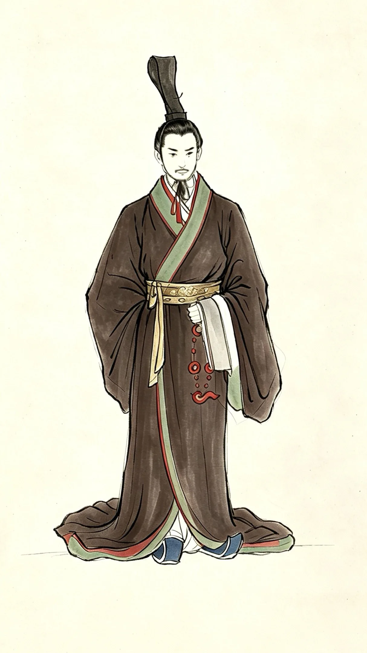 李冰水墨立绘